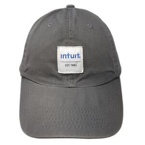 Intuit Est. 1983 Slideback Baseball Cap Gray One Size Adjustable Quake City Caps